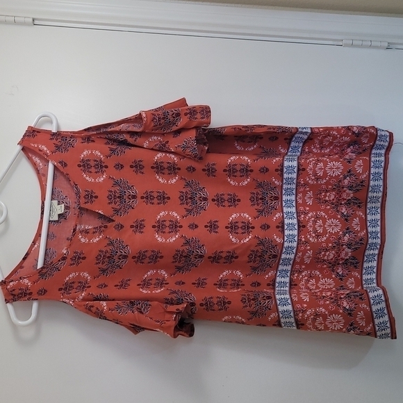 St John's Bay Boho Open Shoulder Top Size Large - Picture 1 of 7